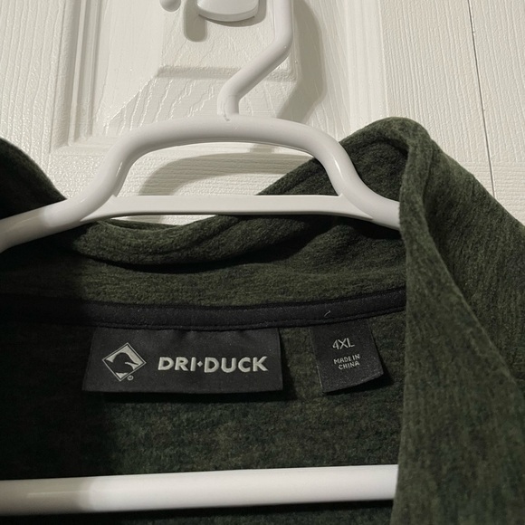 Dri-Duck Mens Green Fleece UPF50 1/4 Snap Jacket Sweater size 4XL - Picture 5 of 9